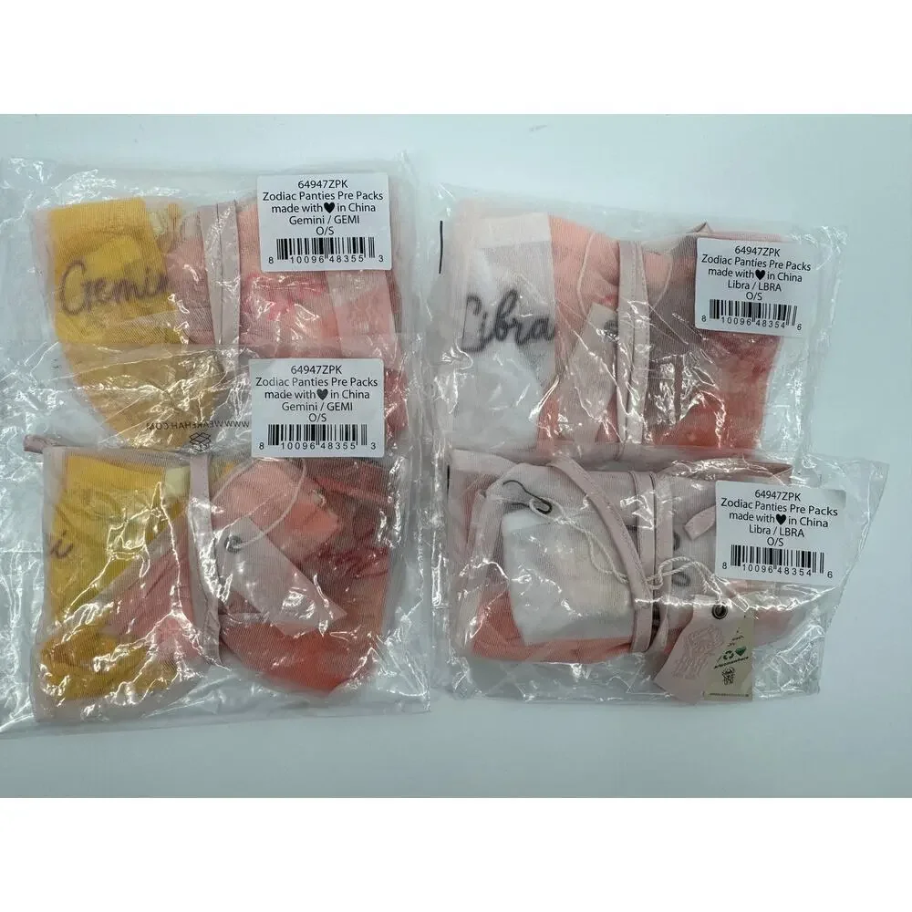 We Are HAH Zodiac Thong 3-Pack Libra or Gemini OS NWT